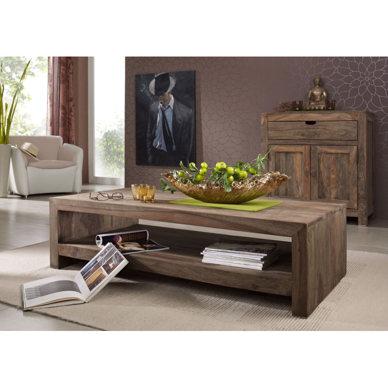 Massivmoebel24 Couchtisch Nature mit Stauraum | Wayfair.de